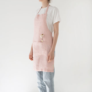 Misty Rose Linen Daily Apron - Linen Tales Global 