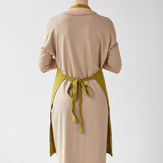 Moss Green Linen Daily Apron - Linen Tales 