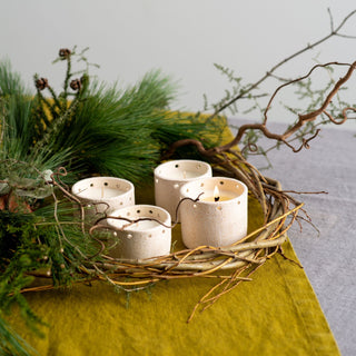 Moss Green Linen Table Runner - Linen Tales 3