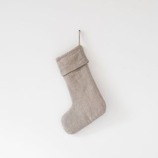 Natural Christmas Stocking - Linen Tales Global 