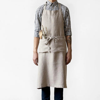 Natural Linen Chef Apron - Linen Tales 