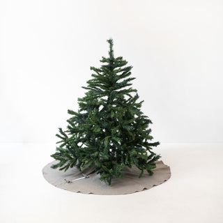Natural Linen Christmas Tree Skirt - Linen Tales Global 