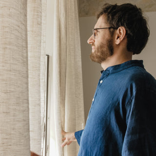 Natural Linen Daytime Rod Pocket Curtain Set of 2 - Linen Tales 