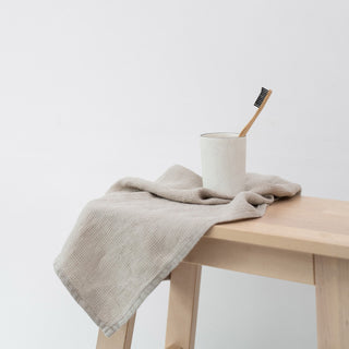 Natural Linen Fine Waffle Towel - Linen Tales 3
