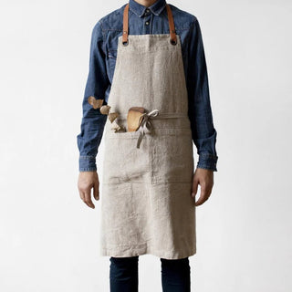 Natural Linen Luxury Apron - Linen Tales 