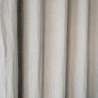 Natural Linen Night Time Rod Pocket Curtain Set of 2 - Linen Tales 