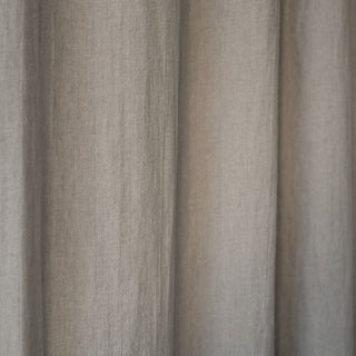 Natural Linen Night Time Tie Top Curtain Set of 2 - Linen Tales 