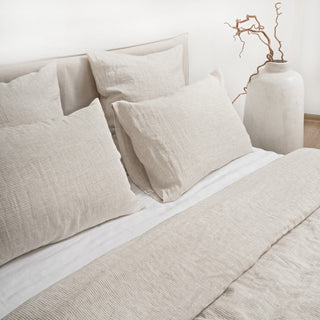 Natural Stripes Linen Duvet Cover Set - Linen Tales 1