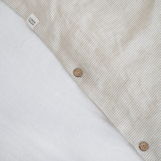 Natural Stripes Linen Duvet Cover Set - Linen Tales 6