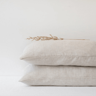 Natural Stripes Linen Pillowcase - Linen Tales Global 