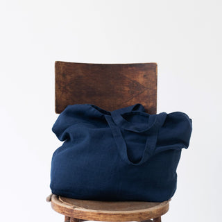Navy Linen Big Bag - Linen Tales 3