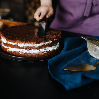 Navy Linen Kitchen Towel - Linen Tales 4