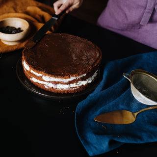 Navy Linen Kitchen Towel - Linen Tales 3