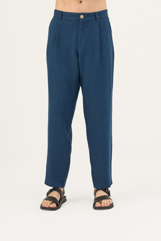 Navy Linen Magnus Trousers - Linen Tales Global 2
