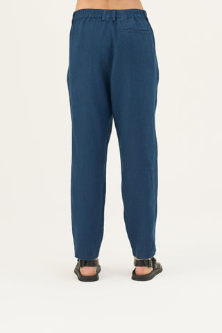 Navy Linen Magnus Trousers - Linen Tales Global 5