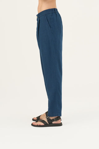 Navy Linen Magnus Trousers - Linen Tales Global 4