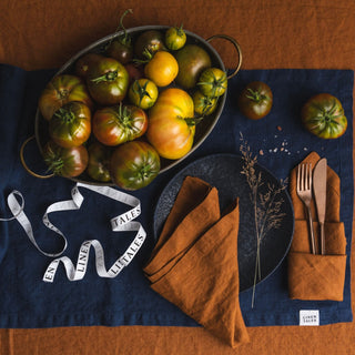 Navy Linen Table Runner - Linen Tales 5