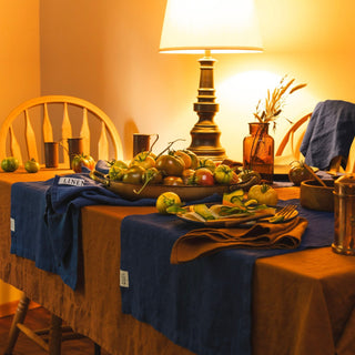 Navy Linen Table Runner - Linen Tales 3