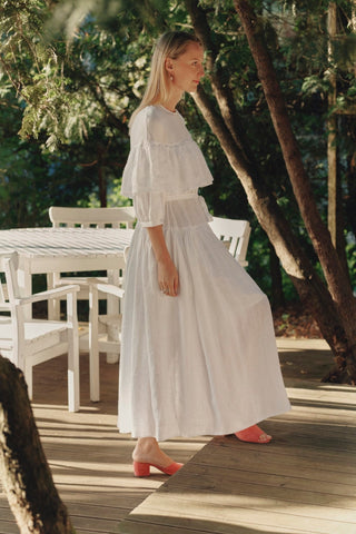 Optical White Linen Fantasia Dress - Linen Tales 3