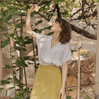 Optical White Linen Melody Shirt - Linen Tales 1