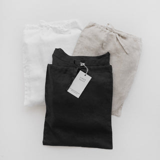 Optical White Linen Summer Bathrobe - Linen Tales 5