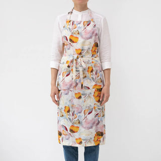 Orange Flow Linen Chef Apron - Linen Tales 1