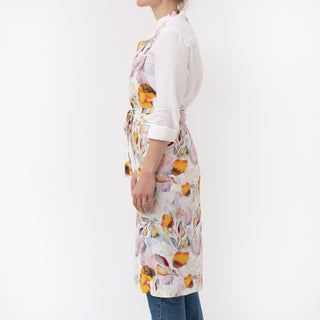Orange Flow Linen Chef Apron - Linen Tales 2