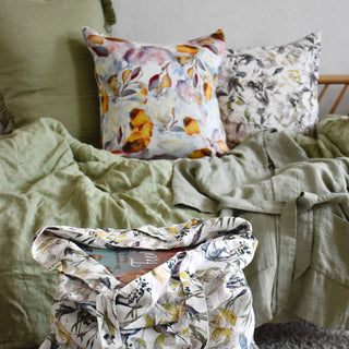 Orange Flow Linen Cushion Cover - Linen Tales 2