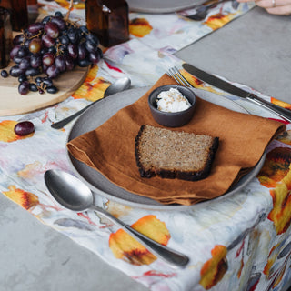 Orange Flow Linen Table Runner - Linen Tales 2