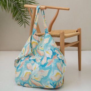 Pastel Iris Linen Big Bag - Linen Tales 