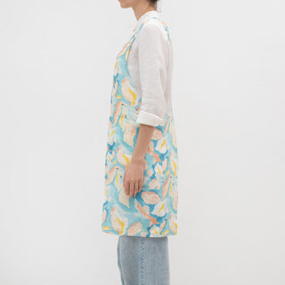 Pastel Iris Linen Crossback Apron - Linen Tales 3