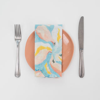Pastel Iris Linen Napkins Set of 2 - Linen Tales 
