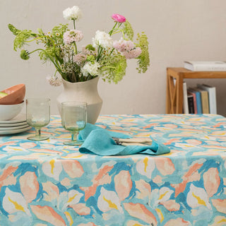 Pastel Iris Linen Tablecloth - Linen Tales 3