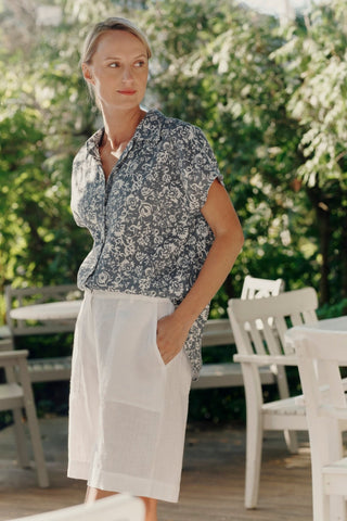 Porcelain Flowers Linen Melody Shirt - Linen Tales 2