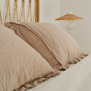 Portobello Linen Pillowcase with Frills - Linen Tales 