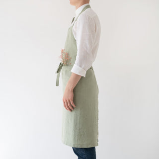 Sage Linen Chef Apron - Linen Tales 2