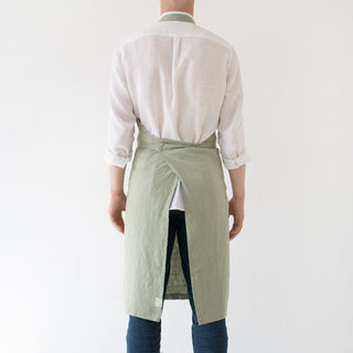 Sage Linen Chef Apron - Linen Tales 3