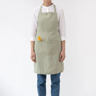 Sage Linen Daily Apron - Linen Tales 