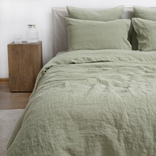 Sage Linen Duvet Cover Set - Linen Tales 