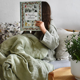 Sage Linen Duvet Cover - Linen Tales 4