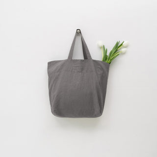 Stone Linen Big Bag - Linen Tales 