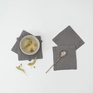 Stone Linen Coasters Set of 4 - Linen Tales 