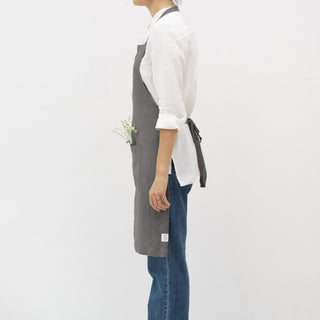 Stone Linen Daily Apron - Linen Tales 