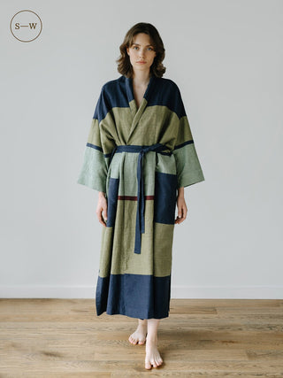 Stripe Linen Blend Gown - Linen Tales 2