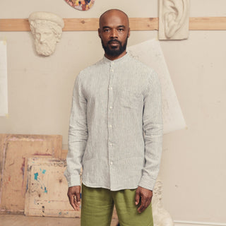 Stripe Linen Snapdragon Shirt - Linen Tales Global 5