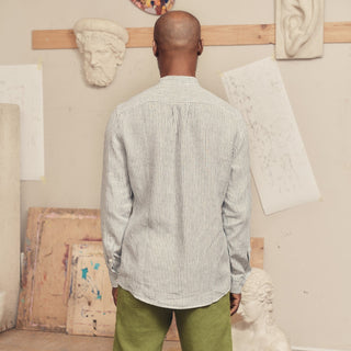 Stripe Linen Snapdragon Shirt - Linen Tales Global 6
