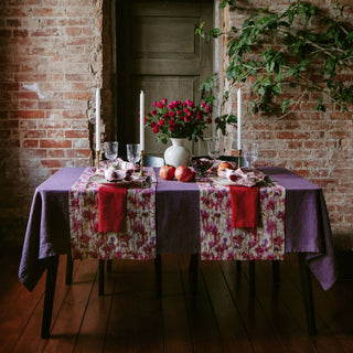 Montana Grape Linen Tablecloth 2