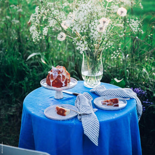 French Blue Linen Tablecloth 5