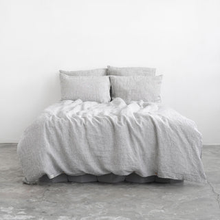 Thin Black Stripes Linen Duvet Cover Set - Linen Tales 7