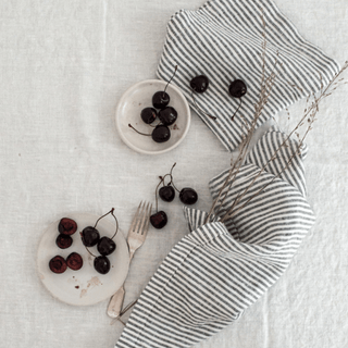 Thin Black Stripes Linen Napkins Set of 2 - Linen Tales 3